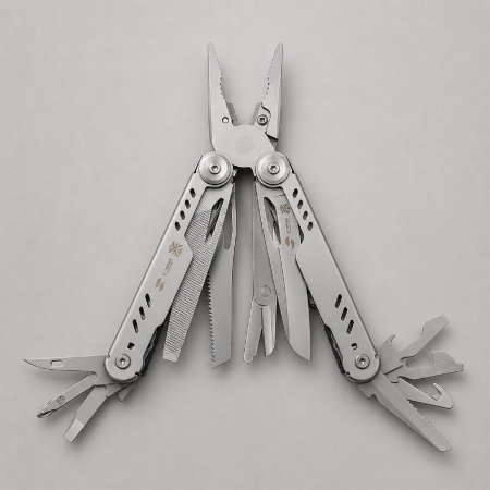 Мультитул Stinger, 110 х 27 мм, 21 функция, сталь, серебристый, в картонной коробке, в комплекте нейлоновый чехол