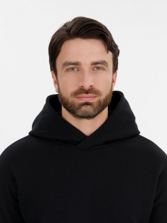 Худи оверсайз унисекс Snuggie, черное, размер M/L