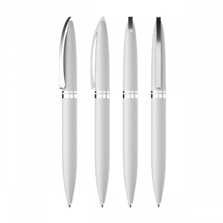 Ручка шариковая "Rocket", покрытие soft touch, цвет белый