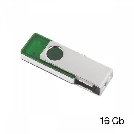 Флеш-карта TWISTA Transparent MS, 16Гб, цвет зеленый