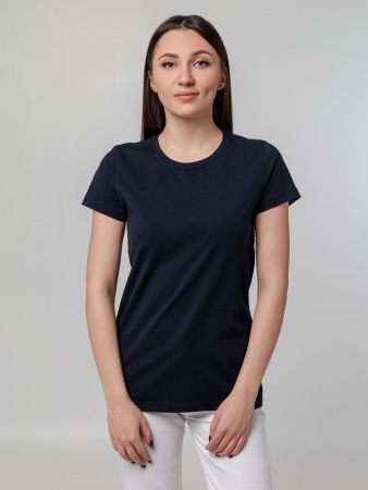 Футболка женская T-bolka Stretch Lady, темно-синяя (navy), размер XL