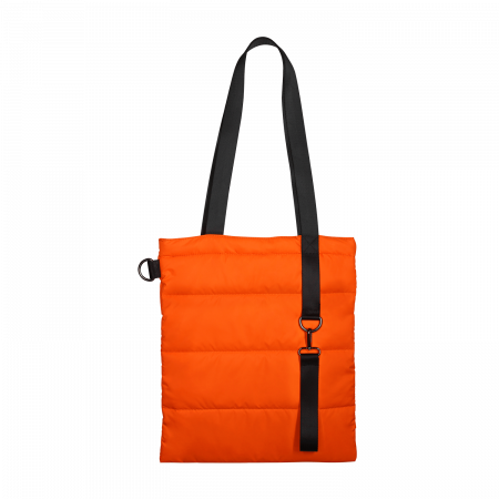 Шоппер Superbag Bubble, с магнитной кнопкой (оранжевый с черным)