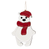 Ёлочная Игрушка Медвежонок (белый с красным)