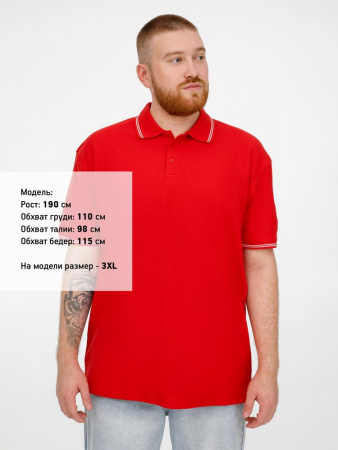 Рубашка поло Virma Stripes, красная, размер M
