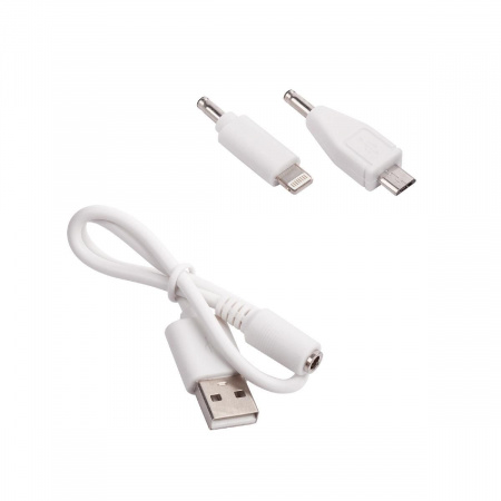 Кабель 2-в-1 (microUSB, Lightning), цвет белый