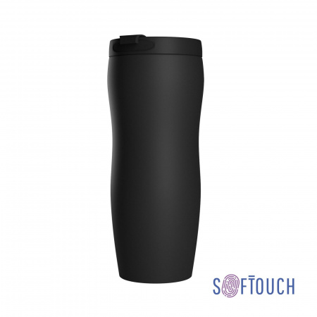Термостакан "Монтана", покрытие soft touch, 0,4 л., черный