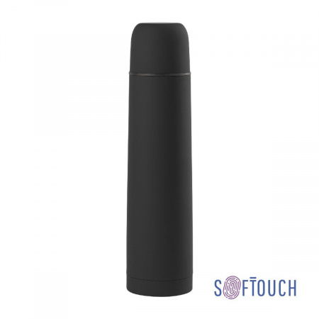 Термос "Родос", покрытие soft touch, 1 л., цвет черный
