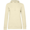 Толстовка с капюшоном женская Hoodie, светло-желтая, размер XXL