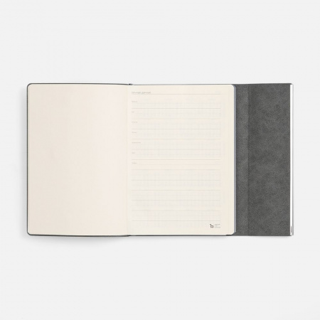 Ежедневник Petrus Flap, недатированный, серый
