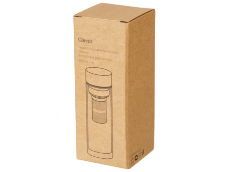 Стеклянная термобутылка Glassir, 500мл, черный