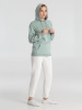 Толстовка с капюшоном унисекс Hoodie, серо-зеленая, размер XXL