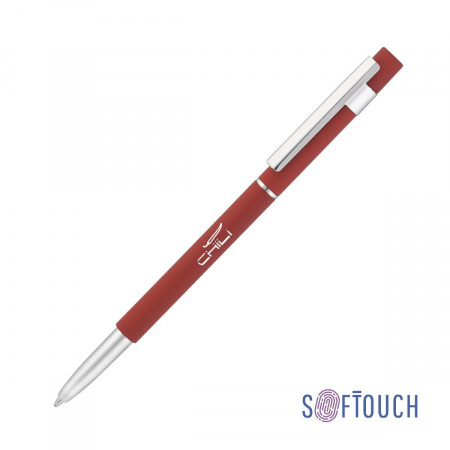 Ручка шариковая "Star", покрытие soft touch, цвет красный