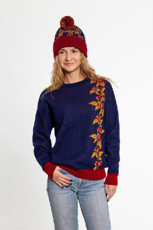 Джемпер Брусника, синий, размер S