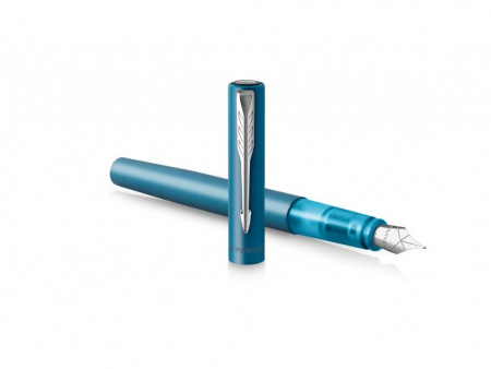 Перьевая ручка Parker Vector XL Teal CT, цвет чернил blue, перо: F, в подарочной упаковке.