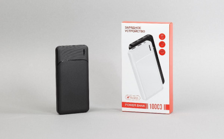 Зарядное устройство "Ten" 10000 mAh, цвет черный