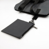 Шоппер Superbag Pocket, с внутренним креплением (карабин) и чехлом для мелочей (серый с черным)