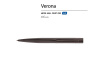 Ручка металлическая шариковая Verona, 1.0 мм, вороненая сталь