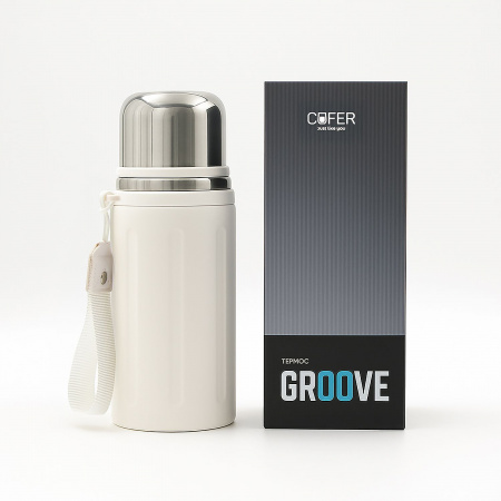 Термос Groove (слоновая кость)