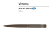 Ручка металлическая шариковая Verona, софт-тач, 1.0 мм, коричневая