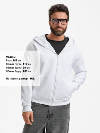 Толстовка унисекс оверсайз Sartoro, белая, размер 3XL/4XL