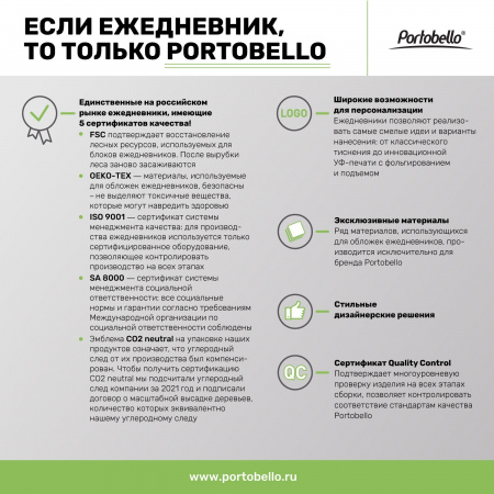 Ежедневник Rain недатированный, синий