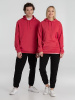 Толстовка с капюшоном унисекс Hoodie, красный меланж, размер L