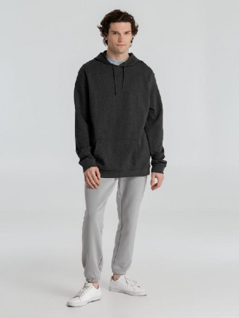 Толстовка с капюшоном унисекс Hoodie, серый меланж (антрацит), размер XL