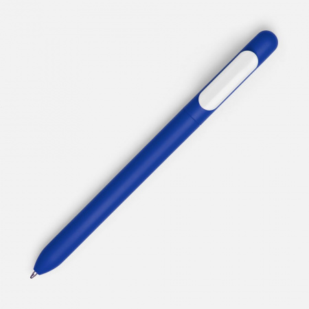 Ручка шариковая Swiper Soft Touch, синяя с белым