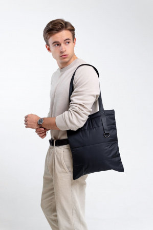 Шоппер Superbag Bubble New, со скрытой магнитной кнопкой (черный)
