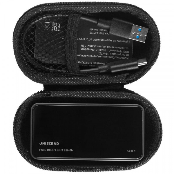 Внешний SSD диск Drop Light, с подсветкой гравировки, 256 Гб