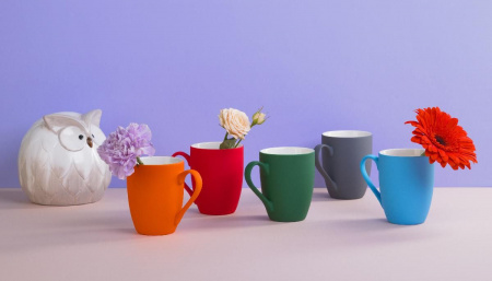 Кружка "Trend", покрытие soft touch, цвет голубой