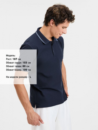 Рубашка поло Virma Stripes, темно-синяя, размер 3XL