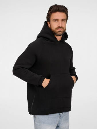 Худи унисекс оверсайз Easy Street, черное, размер XL/XXL