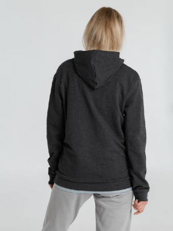 Толстовка с капюшоном унисекс Hoodie, серый меланж (антрацит), размер XL