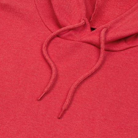Толстовка с капюшоном унисекс Hoodie, красный меланж, размер L