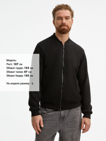 Бомбер унисекс Townie, черный, размер S