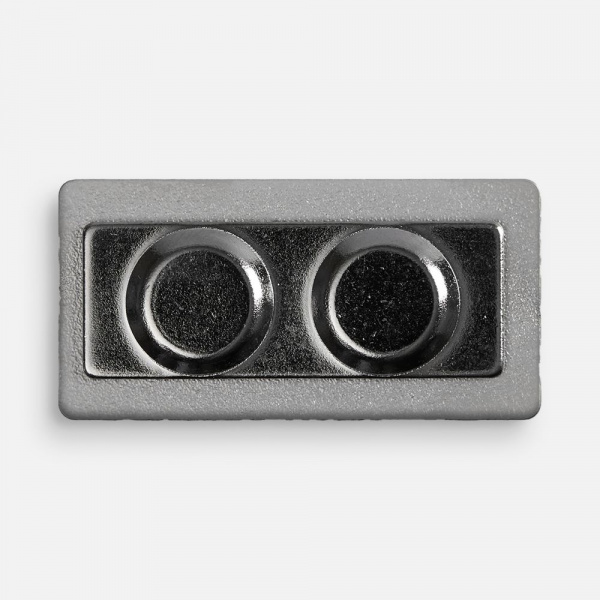 Значок Magnet Matto, серебристый глянцевый