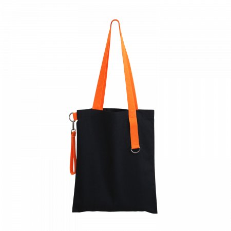 Шоппер Superbag black (чёрный с оранжевым)