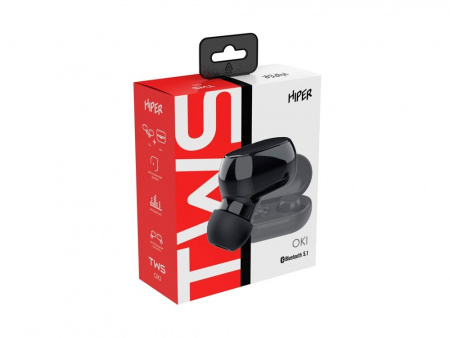 Беспроводные наушники HIPER TWS OKI Black (HTW-LX1) Bluetooth 5.0 гарнитура, Черный (Р)