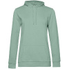 Толстовка с капюшоном женская Hoodie, серо-зеленая, размер L