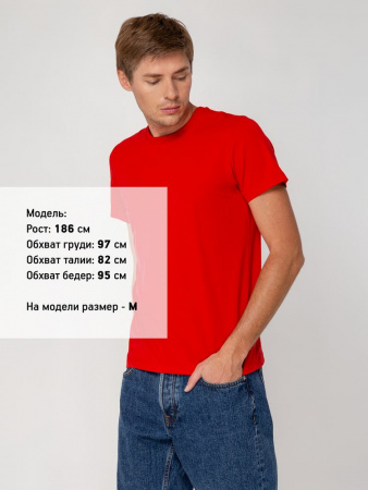 Футболка мужская T-bolka Stretch, красная, размер M