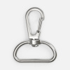 Застежка-карабин Snap Hook, L, серебристая (хром)