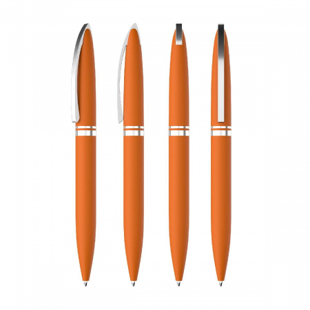 Ручка шариковая "Rocket", покрытие soft touch, цвет оранжевый