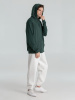 Толстовка с капюшоном унисекс Hoodie, темно-зеленый меланж, размер XS