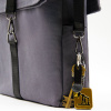 Шоппер Superbag Companion, с тремя отделениями, боковым креплением (карабин) и карманом (серый с черным)