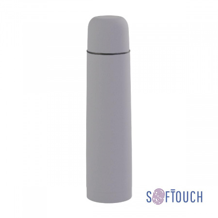 Термос "Родос", покрытие soft touch, 1 л., цвет серый
