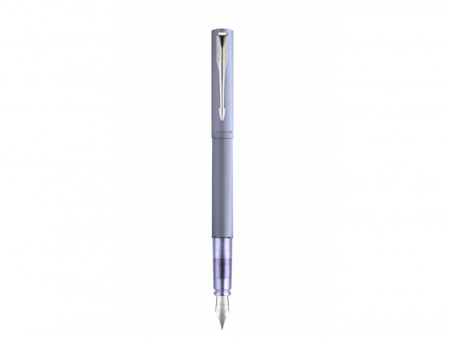 Перьевая ручка Parker Vector XL Silver Blue CT, цвет чернил blue, перо: F/M, в подарочной упаковке.