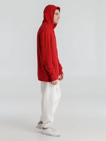 Толстовка с капюшоном унисекс Hoodie, красная, размер XS