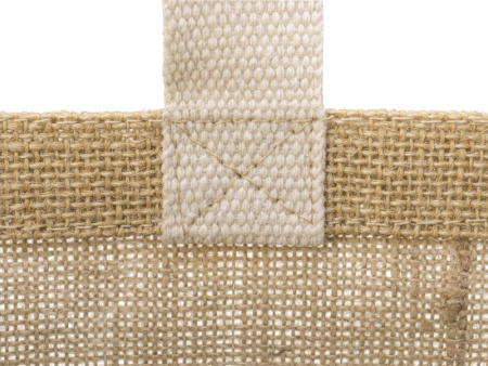 Сумка Jute джутовая с широким дном, натуральный