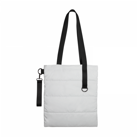 Шоппер Superbag Bubble, с магнитной кнопкой (белый с черным)